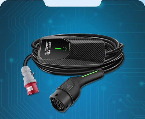 22kW Mobiles EV Ladegerät Typ 2 | 32A 3-Phasig | 5m Ladekabel IP65