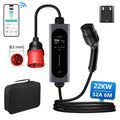 22kW Smart Mobile Wallbox Typ 2 | 32A 3-Phasig | BT & WLAN App | 6m